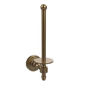 Retro Wave Collection Upright Single Post Toilet Paper Holder in Brushed Bronze