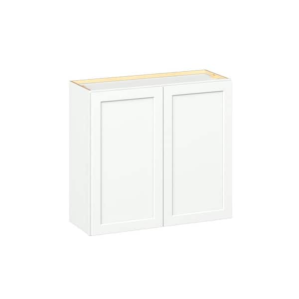 Emerson Pure White Wall 2 Door Ready to Assemble Kitchen Cabinet (33 in. W x 30 in. H x 12 in. D)