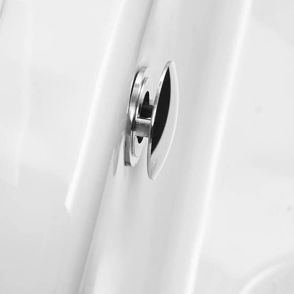 LANWF Sink Overflow Ring Kitchen Bathroom Basin Trim Bath Sink Hole Round Overflow Drain Cap Cover Hardware Accessories,Black