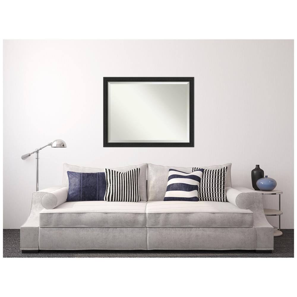 Shipwreck Black Narrow 44" x 34" Rectangular Beveled Bathroom Mirror