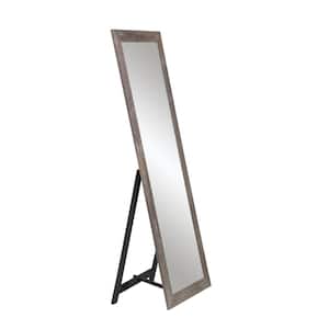 Weathered Gray Freestanding Full Length Mirror 21.5 in. W x 71 in. H