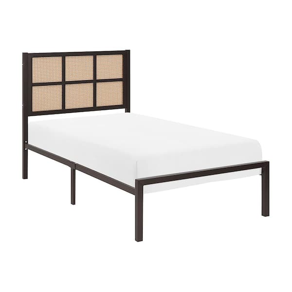 Lazzara Fawn Dark Bronze Metal Frame Twin Platform Bed