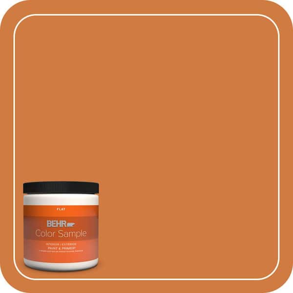 BEHR PREMIUM PLUS 8 oz. #250D-6 Maple Leaf Flat Interior/Exterior Paint & Primer Color Sample