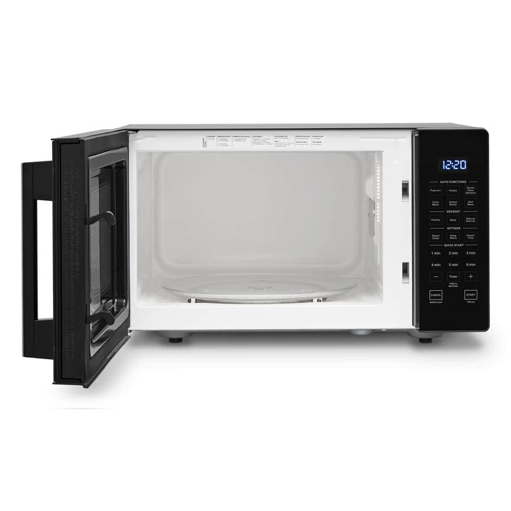 Black 19-Inch Compact Countertop Microwave with LED Display