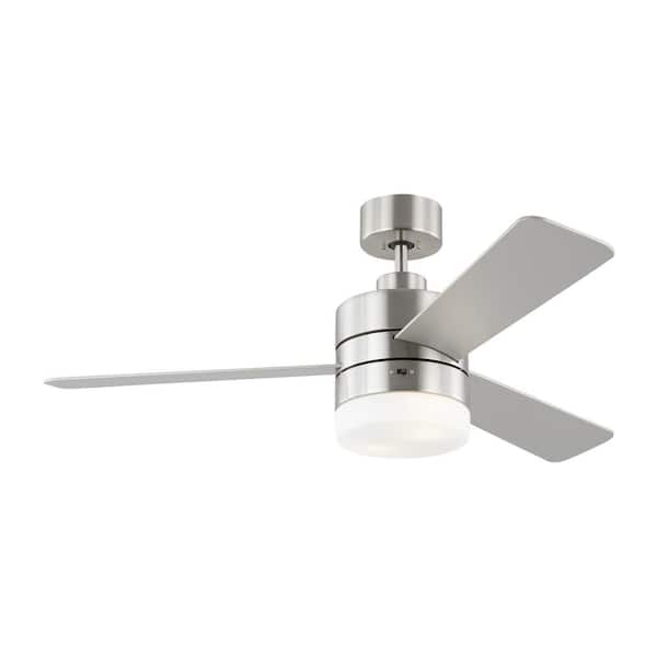 Generation Lighting Era in. Indoor/Outdoor Steel LED Ceiling Fan with Remote Control, Kit Manual Reversible Motor 3ERAR44BSD - The Home Depot