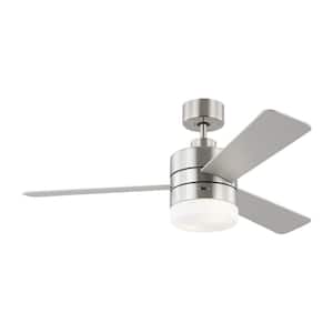 Era 44 in. Indoor/Outdoor Brushed Steel LED Ceiling Fan with Remote Control, Light Kit and Manual Reversible Motor