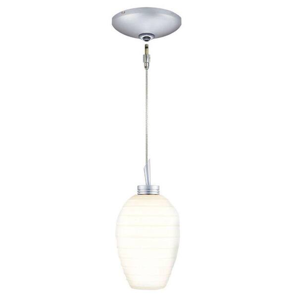 JESCO Lighting Low Voltage Quick Adapt 3-1/4 in. x 102-3/4 in. Opal Matte Pendant and Canopy Kit