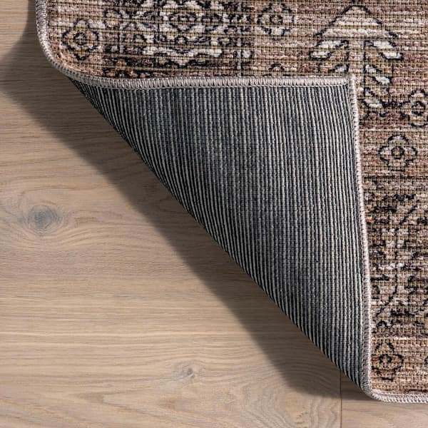 RUGS USA Redwood Vintage Machine Washable Taupe 8 ft. x 10