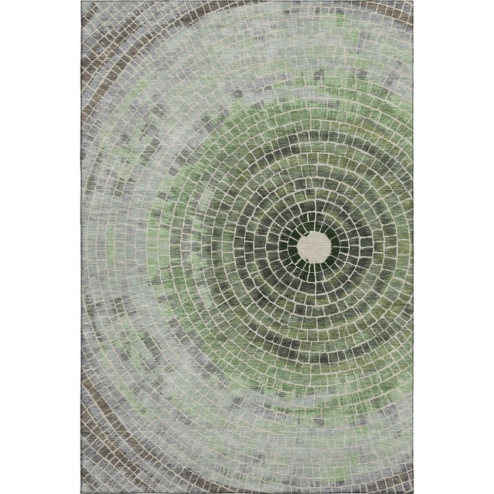 Addison Rugs Mayfield Premium Machine Washable Abstract AMF2524 Aloe 5 ...