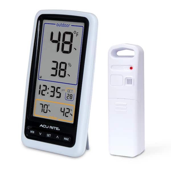 AcuRite Wireless Digital Thermometer with Outdoor Temperature and Humidity  01136M - The Home Depot