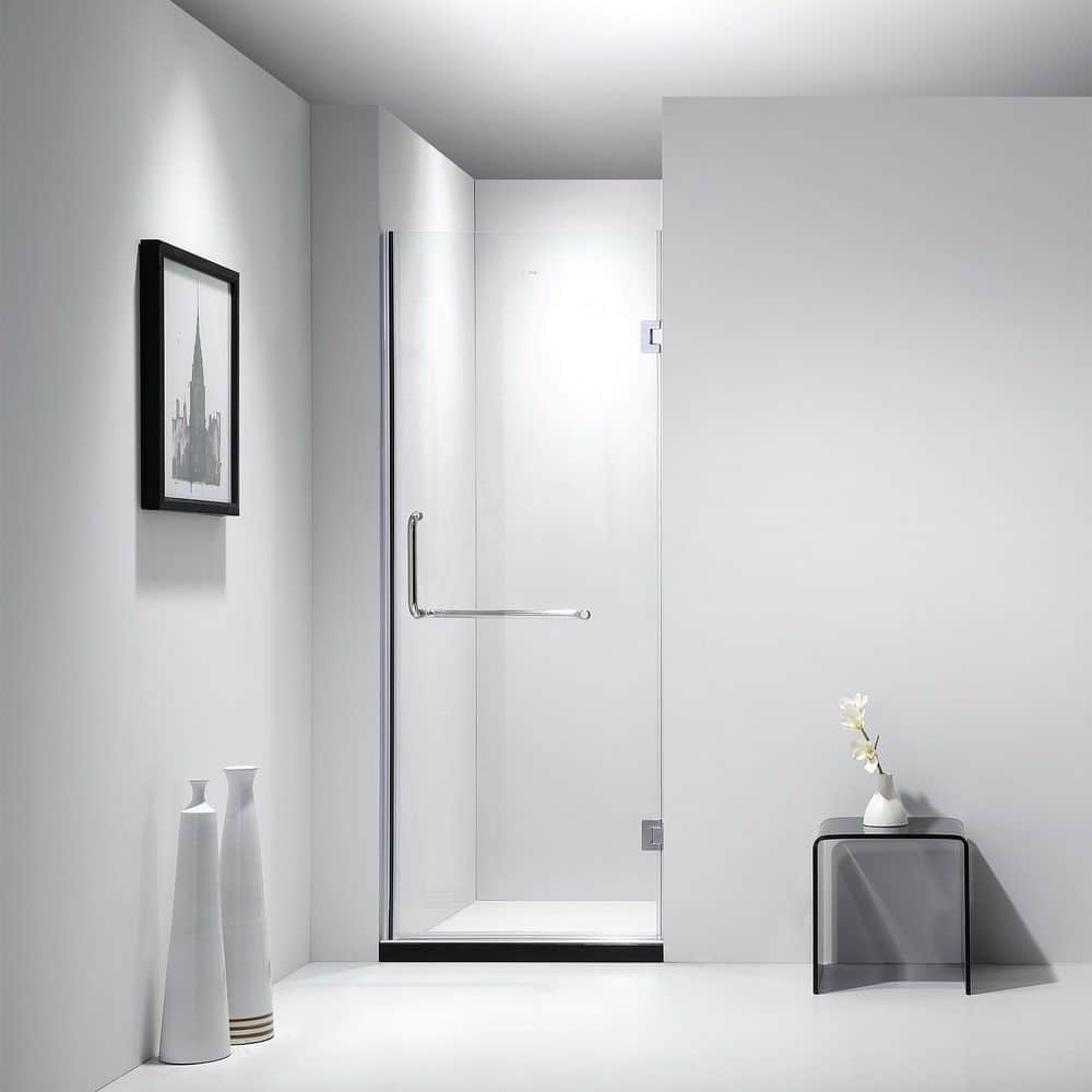30 in. W x 79 in. H Frameless Hinged Shower Door in Clear Glass - Left Hand Swing price history on PriceWatchPro