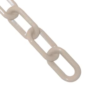 2 in. (#8, 51 mm) x 25 ft. Army Tan Plastic Barrier Chain