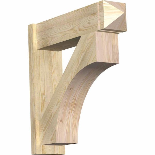 Ekena Millwork 8 in. x 30 in. x 30 in. Westlake Arts and Crafts Rough Sawn Douglas Fir Outlooker