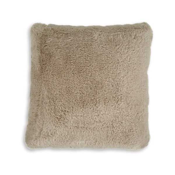 Benjara Difi Taupe Polyester 20 in. X 6 in. Throw Pillow (Set of 4)