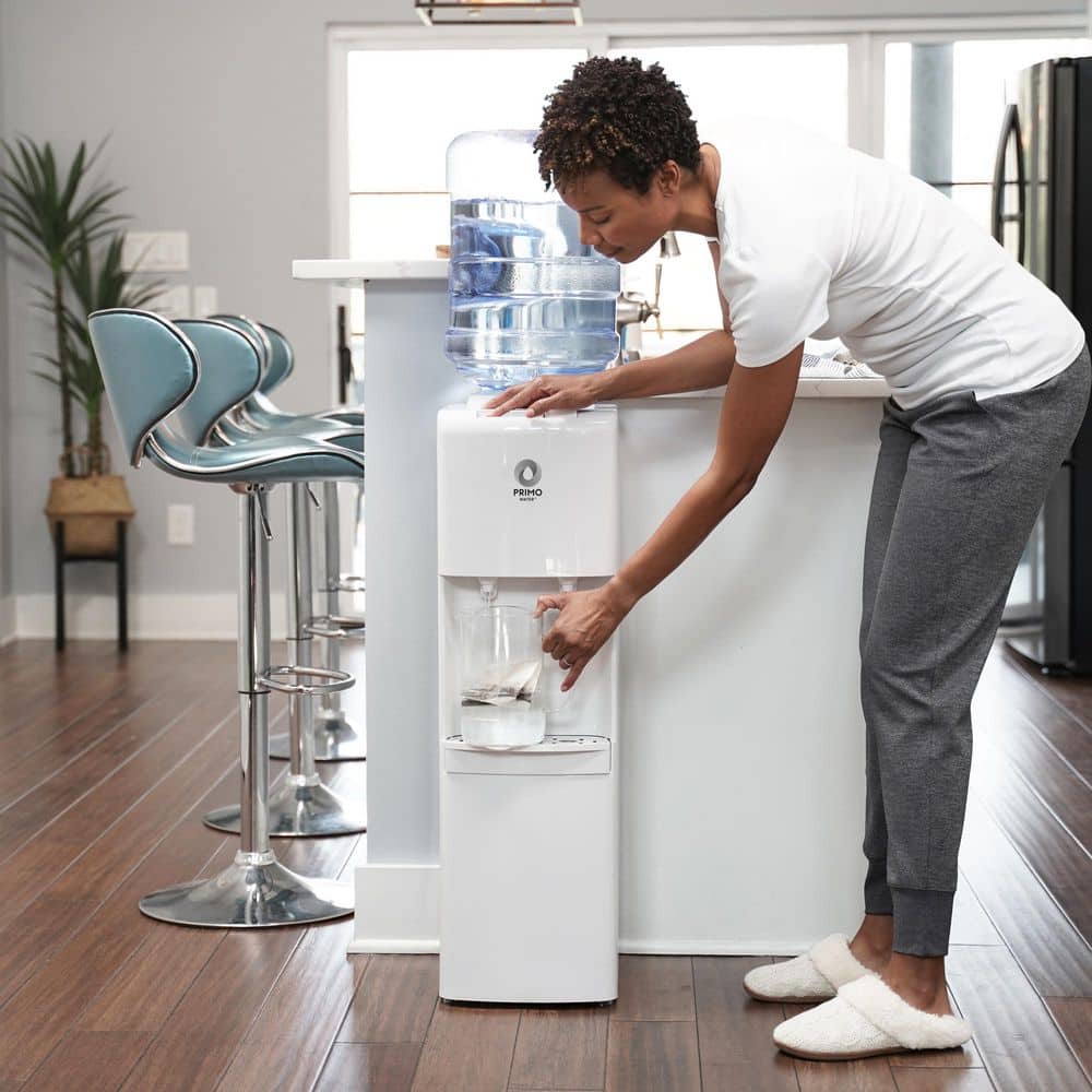 Primo White Freestanding Hot and Cold Water Dispenser