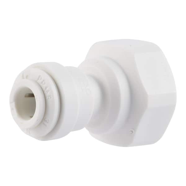 John Guest 1/4 in. O.D. Push-to-Connect x 1/4 in. FIP NPTF Polypropylene Adapter Fitting