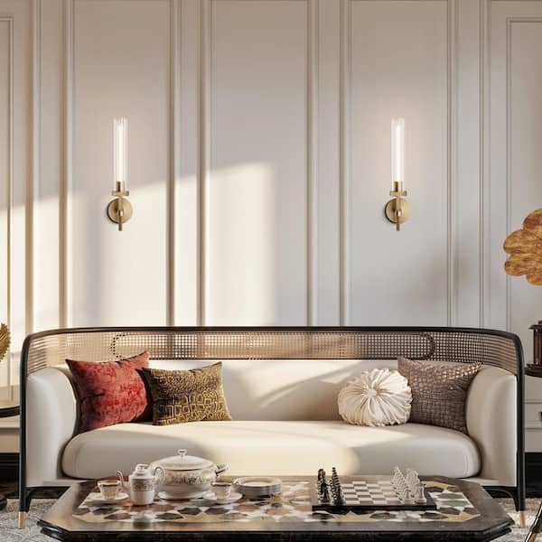 数量は多い  YUYI with Light Wall Modern Sconce, Wall Gold 1-Light in. 19 アニメ