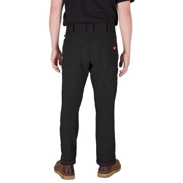 Milwaukee Men's 38 in. x 30 in. Black FREEFLEX Tech Work Pants
