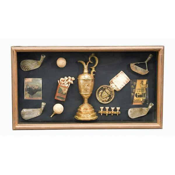 Antique Reproductions 12 in. Golf Trophy Shadow Box