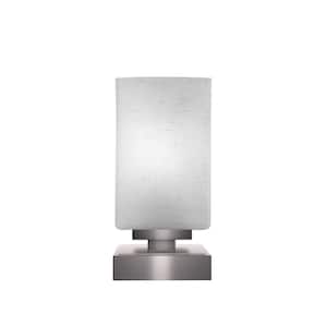 Quincy 8.25 in. Graphite Accent Lamp with Glass Shade