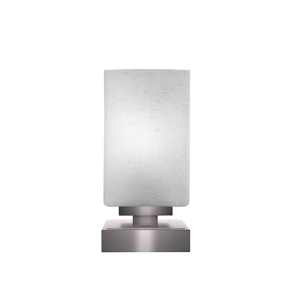 Unbranded Quincy 8.25 in. Graphite Accent Lamp with Glass Shade