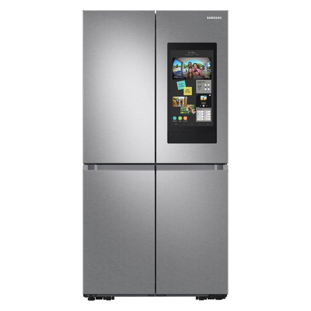 Samsung 23 cu. ft. 4-Door Family Hub French Door Smart Refrigerator in Fingerprint Resistant Stainless Steel, Counter Depth