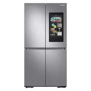 23 cu. ft. 4-Door Family Hub French Door Smart Refrigerator in Fingerprint Resistant Stainless Steel, Counter Depth