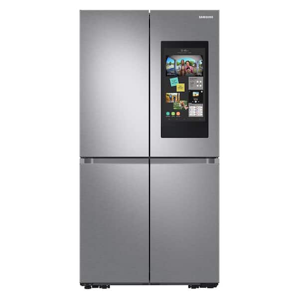 Samsung 22.5 cu. ft. Family Hub 4-Door French Door Smart Refrigerator in Stainless Steel, Counter Depth