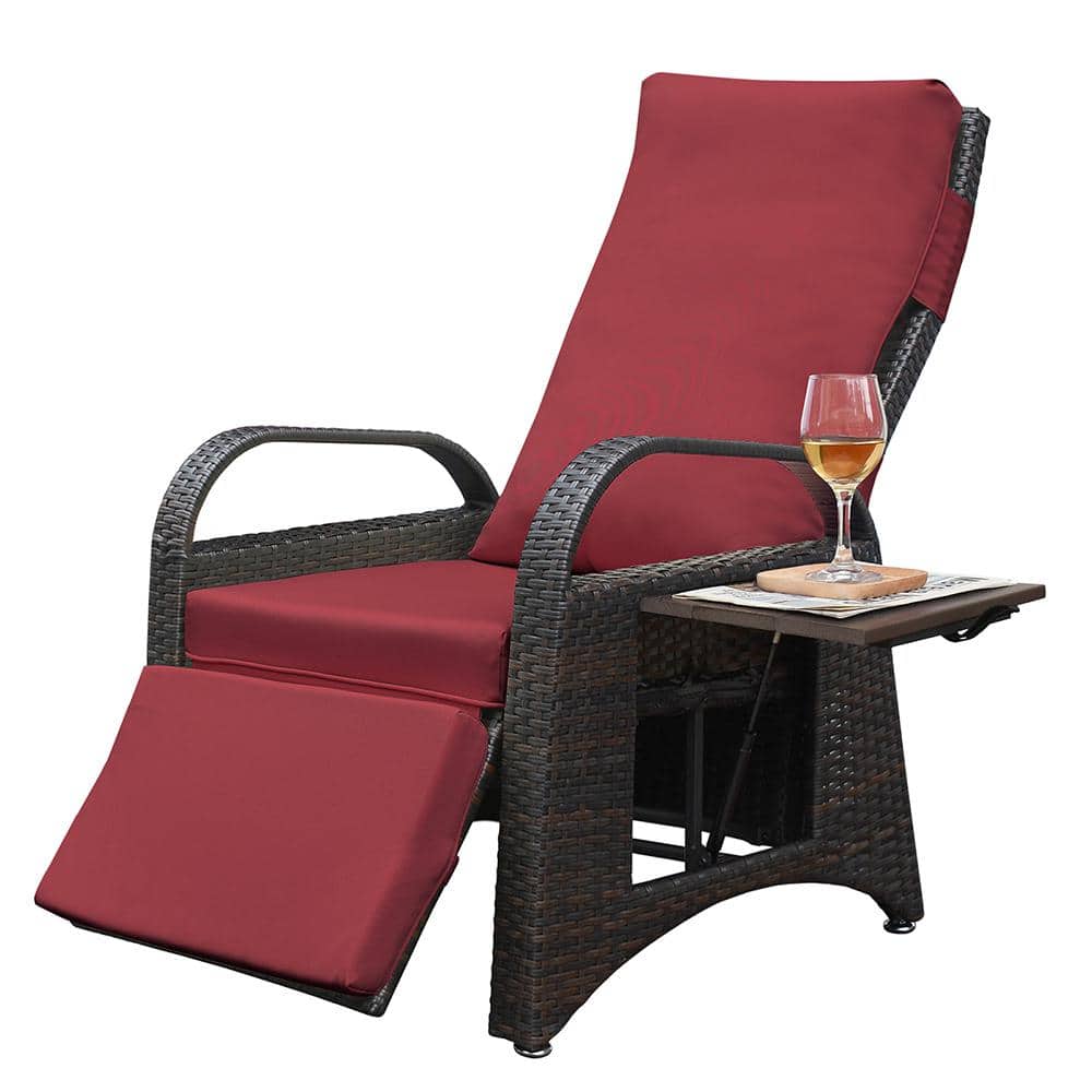 ART TO REAL Outdoor Recliner Chair, Patio Wicker Outdoor Recliner and