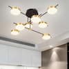 JC TOPA Modern and Contemporary 8-Light LED Semi-Flush Ceiling Lamp ...