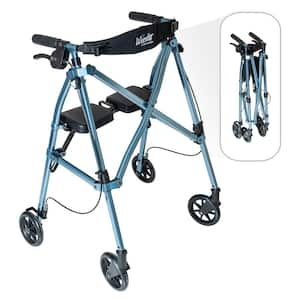 Wonder Rollator, 4-Wheel Lightweight Folding Walker in Cobalt Blue