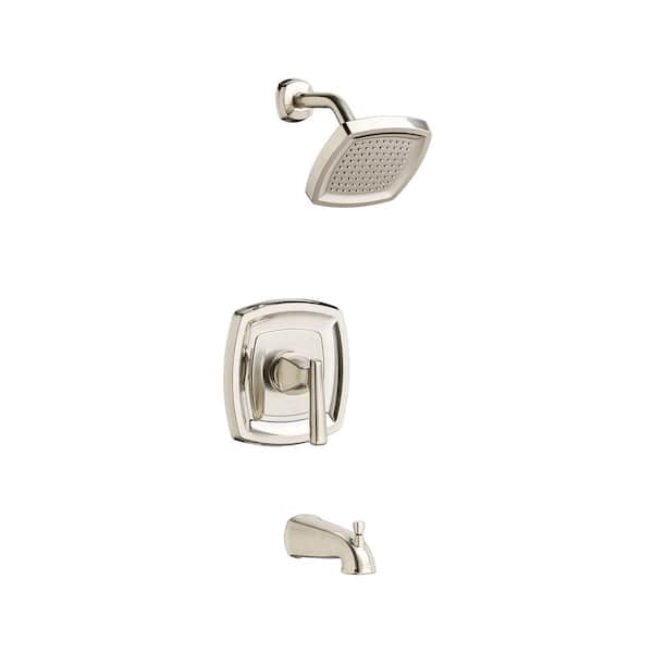 American Standard Edgemere 1-Handle Tub and Shower Faucet Trim Kit for Flash Rough-in Valves in Brushed Nickel (Valve Not Included)