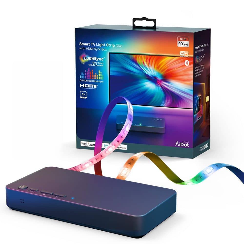Real-time Syncing HDMI Sync Box with AI LumiSync Technology Cuttable LED Backlights Sync to Screen for 27-90 inch TVs price history on PriceWatchPro