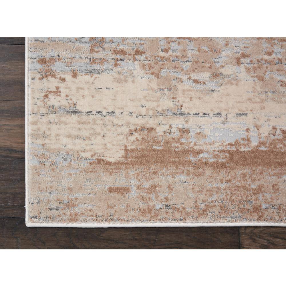 Abstract Textured Modern Beige 9'3" x 12'9" Synthetic Area Rug