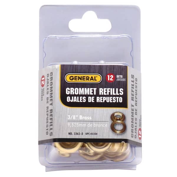 General Tools Grommet Kit, Brass, 1/4 - 48 grommets