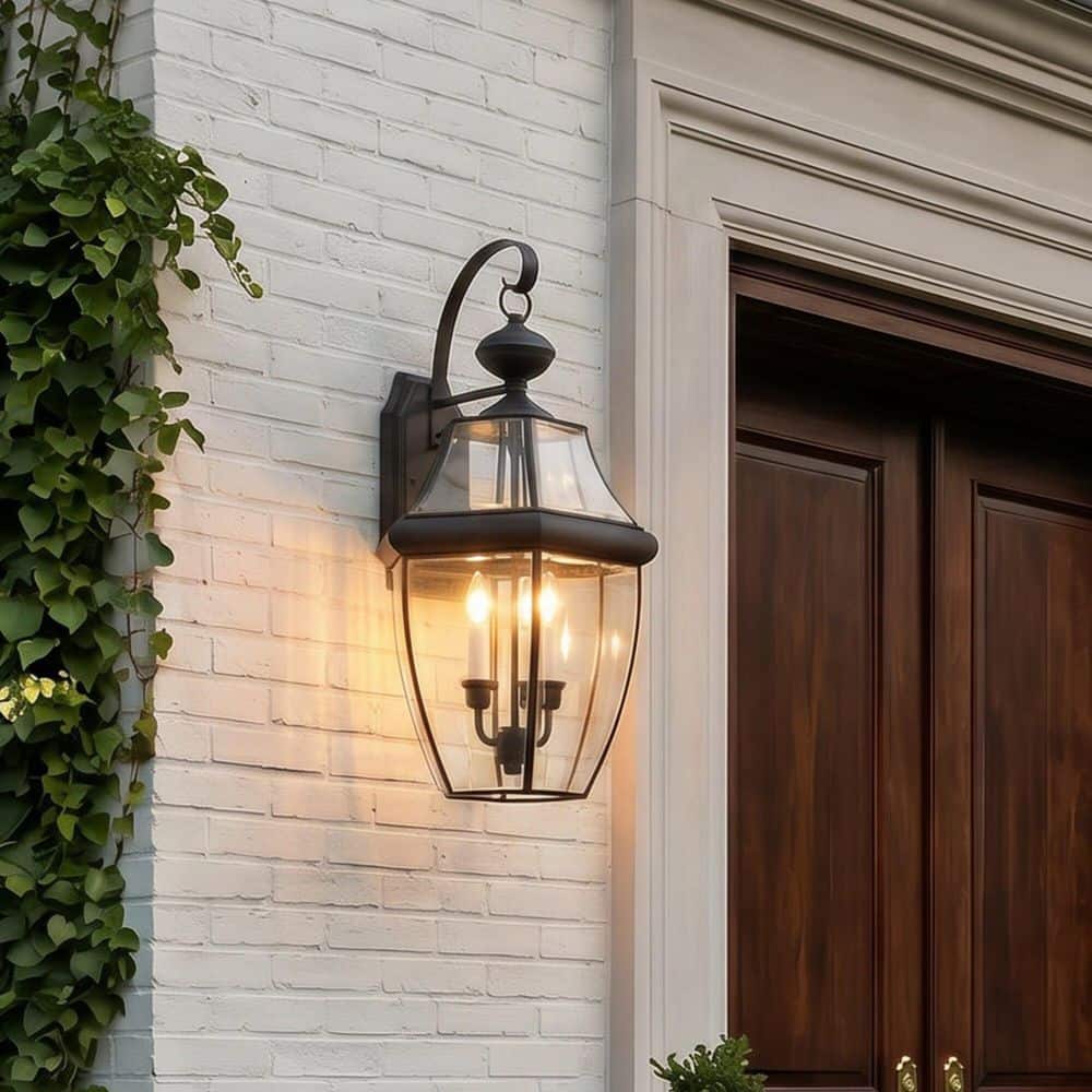 Quoizel Newbury 1-Light Mystic Black Outdoor Wall Lantern Sconce