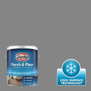 1 gal. PPG1001-5 Dover Gray Gloss Interior/Exterior Porch and Floor Paint with Cool Surface Technology