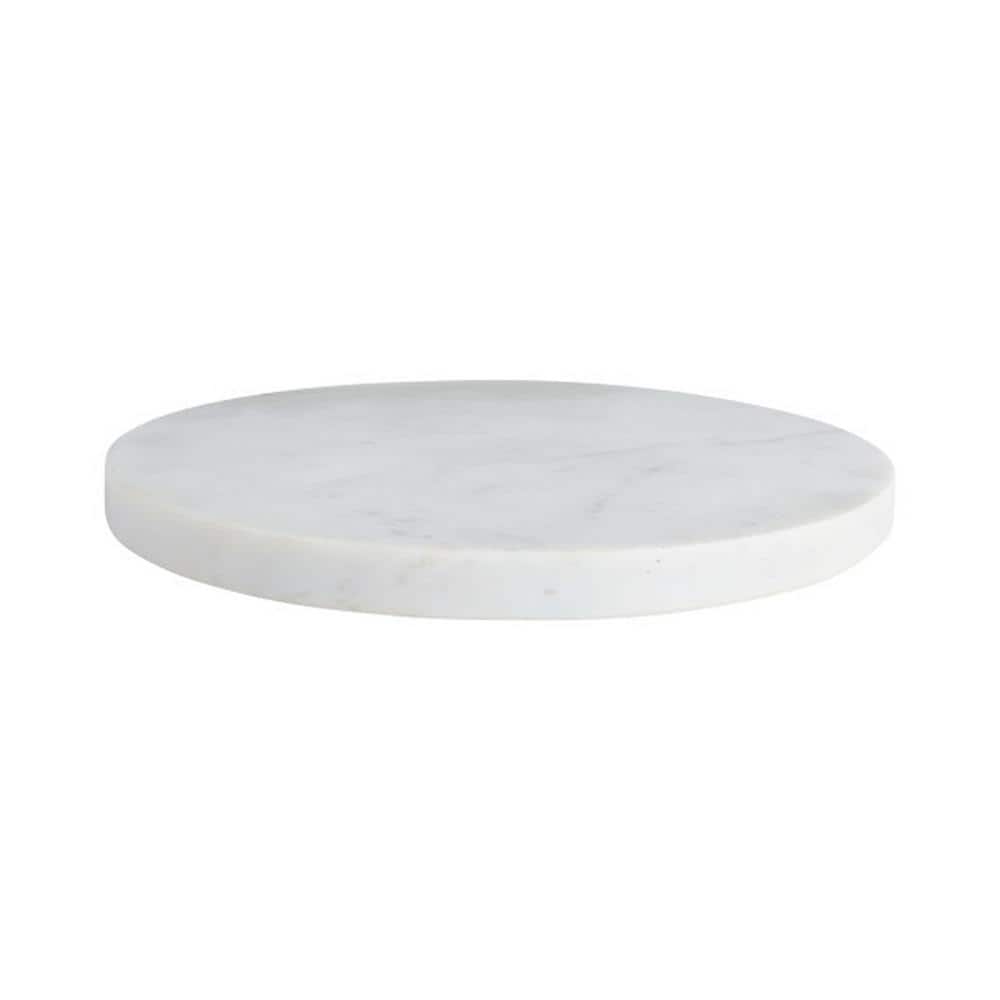 Elegant White Marble Round Charcuterie Board, 8 Inches