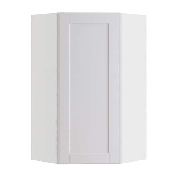 Arlington Vesper White Plywood Shaker Stock Assembled Corner Kitchen Cabinet Soft Close 24 in W x 12 in D x 42 in H
