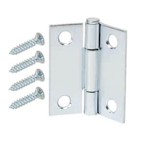 1-1/2 in. Zinc-Plated Narrow Utility Hinge (2-Pack)