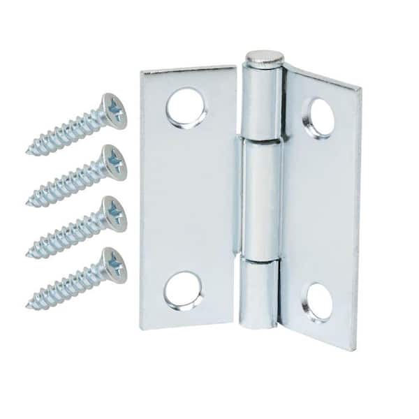 Everbilt 1-1/2 in. Zinc-Plated Narrow Utility Hinge (2-Pack)