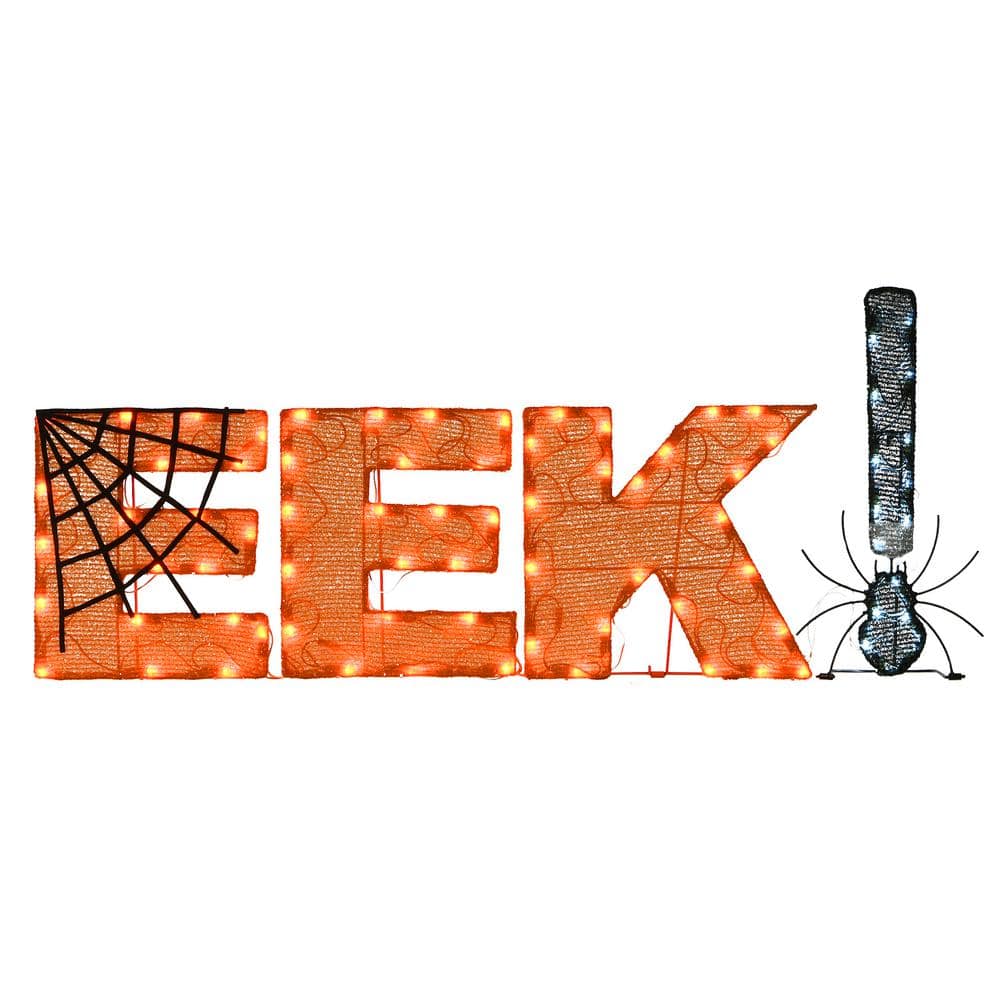 50 in. Pre-Lit Halloween EEK. Decoration with 80 LED Lights price history on PriceWatchPro