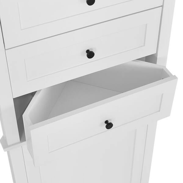 23 in. W. x 13 in. D x 68.3 in. H White Linen Cabinet Tall