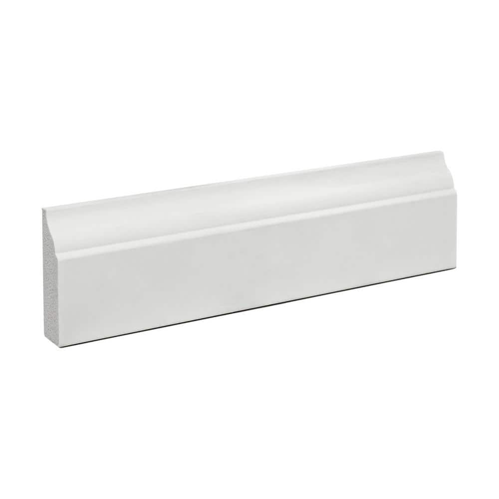 6-Inch White Recycled Polystyrene Door Stop Moulding
