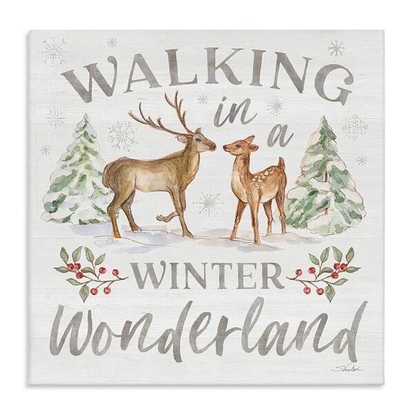 Stupell Industries Winter Wonderland Snow Scene by Silvia Vassileva 1-Piece Unframed Graphic Print Animal Poster Art Print 17 in. x 17 in.