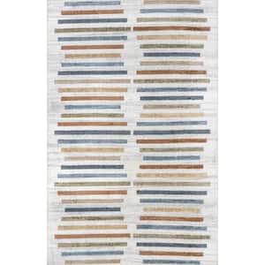 Ros Machine Washable Multicolor 4 ft. x 6 ft. Tribal Area Rug