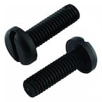 6 mm x 20 mm Black Nylon Pan Head License Plate Bolt for Imports (2-Pack)
