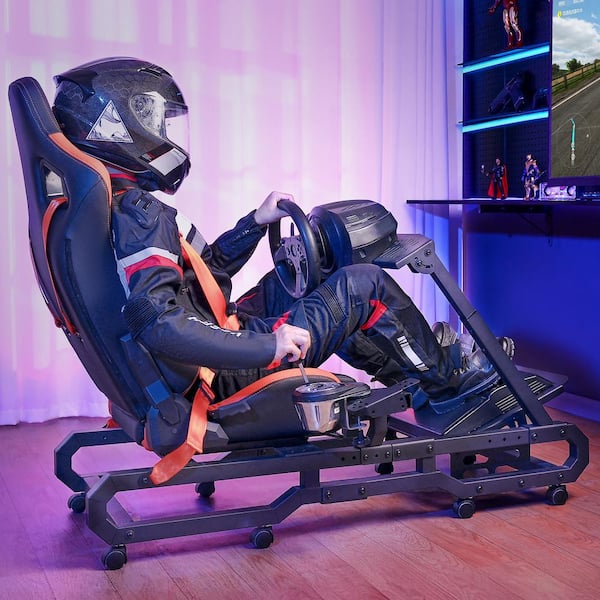 VEVOR Racing Wheel Stand with Wheels for Logitech G923/G920