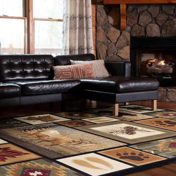 Nature Lodge Multi-Color 8OCT Octagon ft. Indoor Area Rug