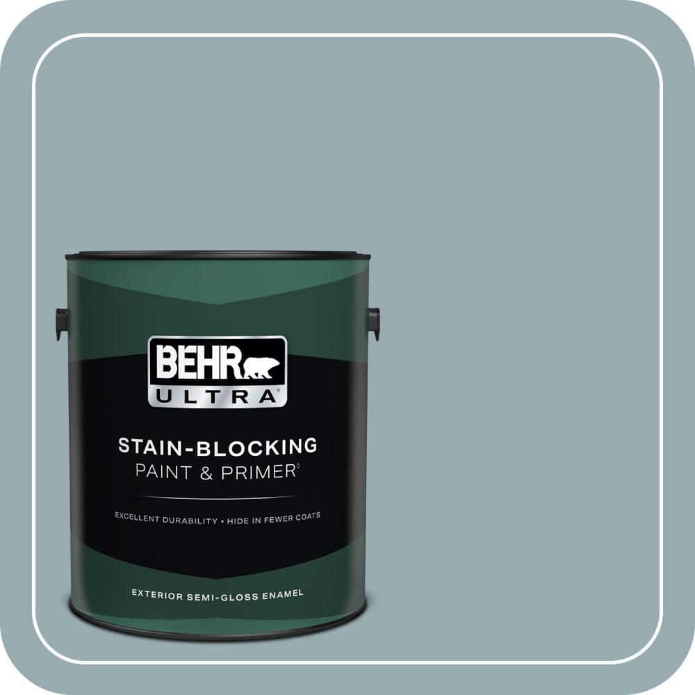 BEHR ULTRA #BXC-28 Bucolic Blue Semi-Gloss Enamel